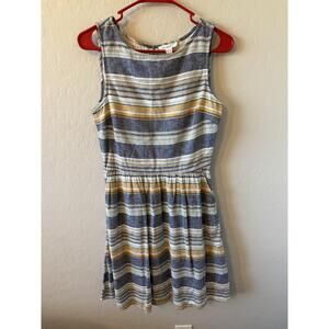 beachlunchlounge Dress Womens Extra Small Striped Sleeveless Casual Linen Boho‎